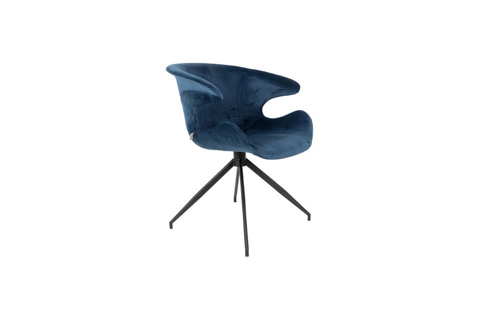 Blauer Sessel aus Stoff Mia - 6