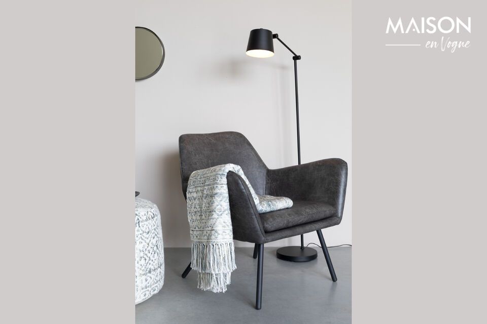 Bring a touch of warmth and style to your home with the Liv Blue and Off-White Cotton Plaid