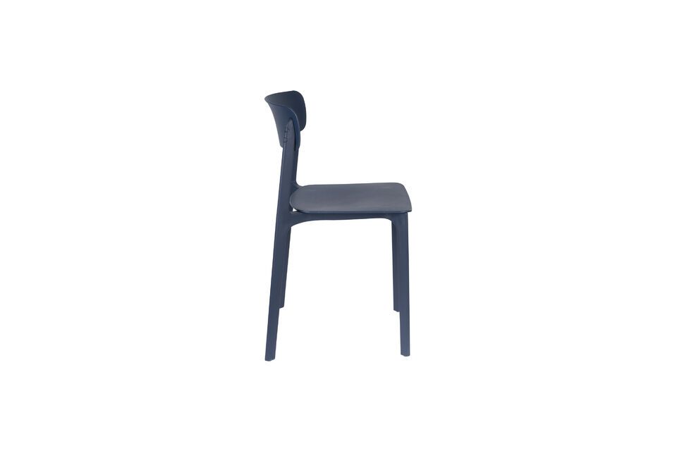 Made from plastic, the Clive chair is designed to last and withstand daily wear and tear