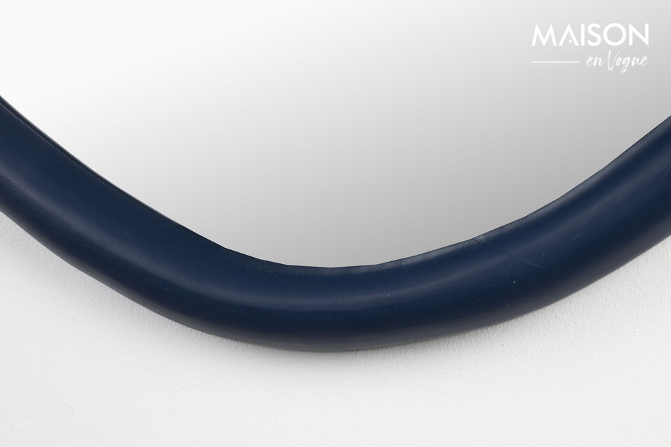 Blue wooden mirror Looks - 8