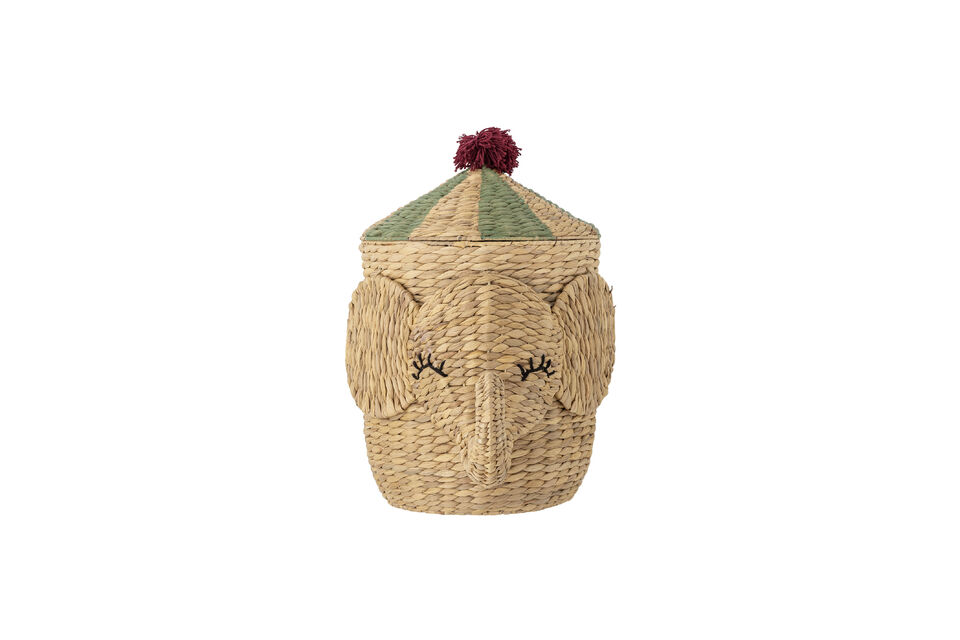 Bobo Basket met Deksel, Nature, waterhyacint - 3