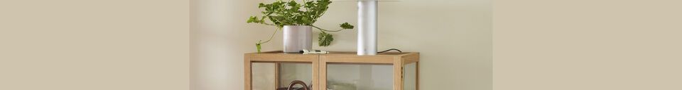 Mise en avant matière Boîte en bois de chêne naturel Poetic