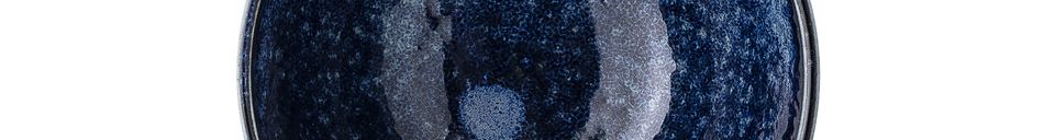 Mise en avant matière Bol Camellia bleu en porcelaine