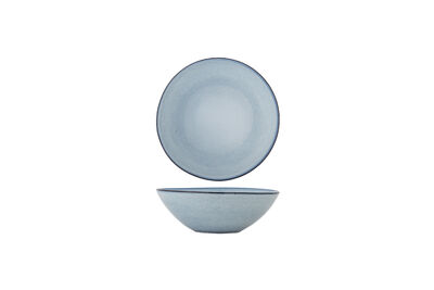 Bol D26,5xH9,5 cm en grès bleu Sandrine
