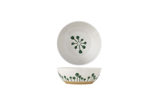 Bol D28xH9 cm en grès vert Linora Détouré