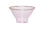 Miniatura Bol de cristal rosa Flora Clipped