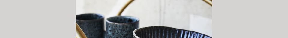 Mise en avant matière Bol en céramique bleu Tea