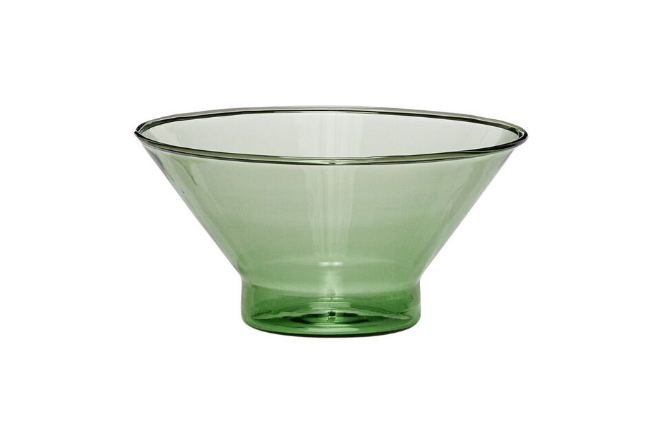 Bol en verre vert Flora Hübsch