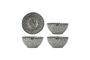 Miniature Bol lot de 4 D15,5xH7,5 cm en grès gris Katrina Détouré