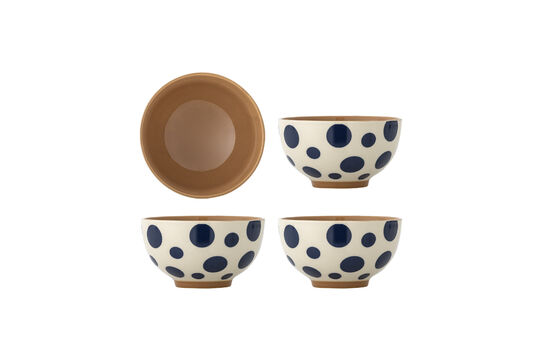 Bol Set de 4 D13,5 cm de gres multicolor Miri Clipped