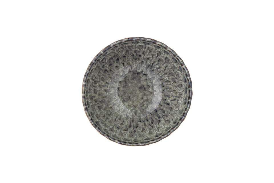 Bol set de 4 D15,5xH7,5 cm de gres gris Katrina - 4
