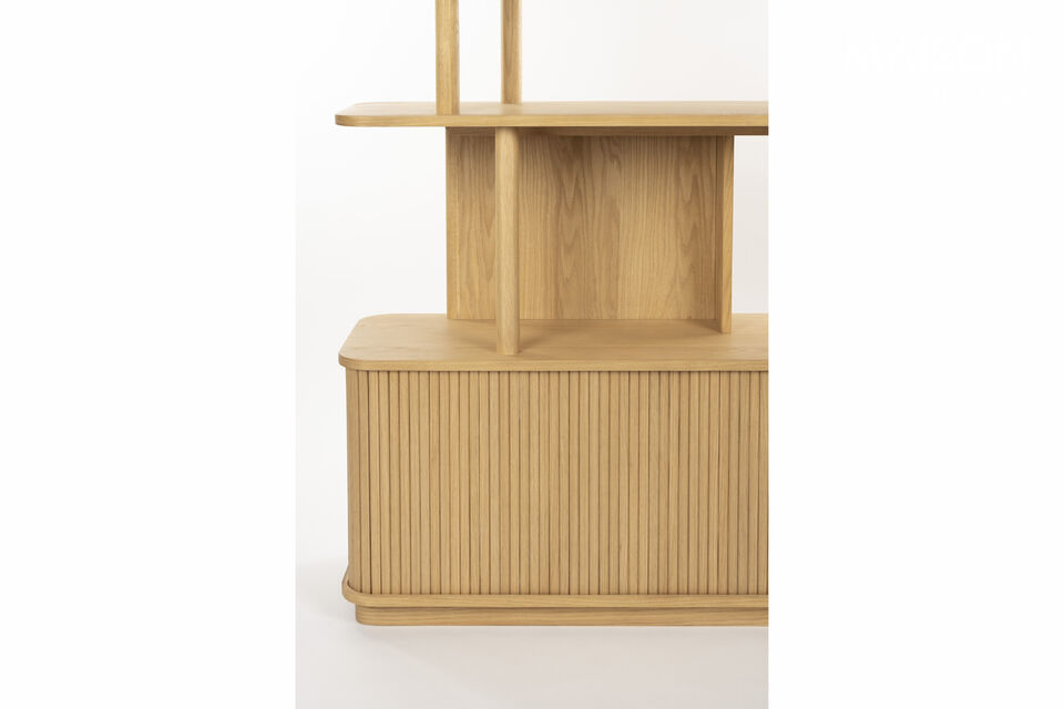 Bookcase in natural walnut veneer Barbier - 8