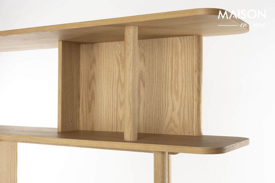 Bookcase in natural walnut veneer Barbier - 10