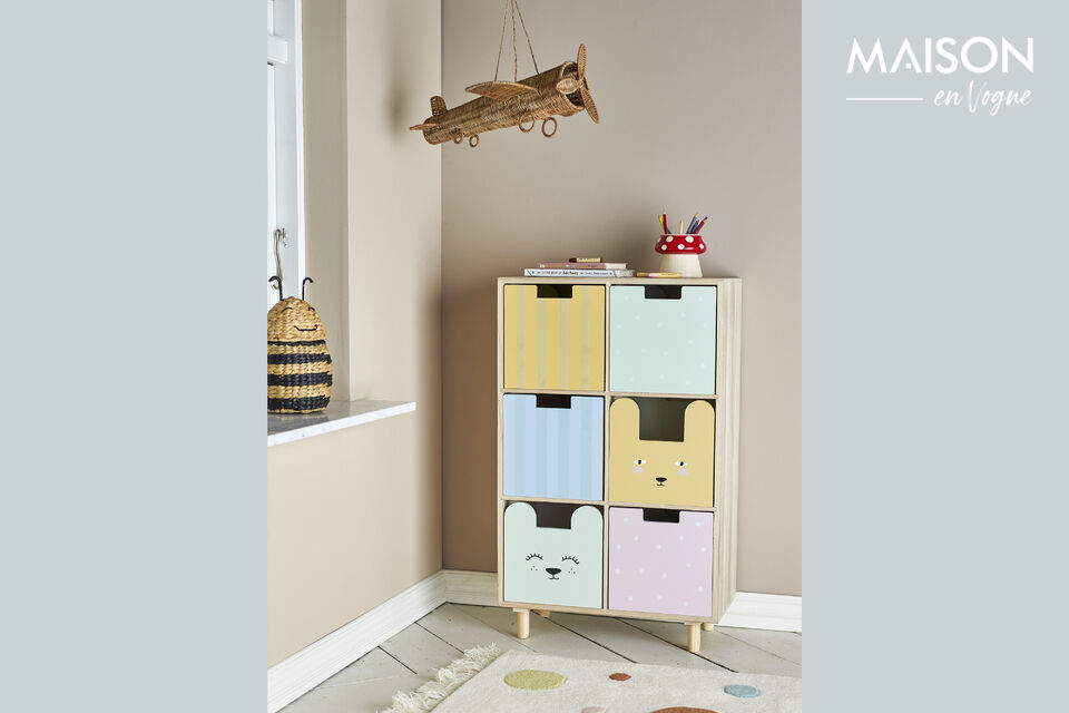 This flexible bookcase can be placed both vertically and horizontally