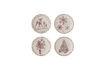 Miniatuur Bord Set van 4 Steengoed Roze Wonderland 1