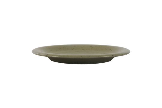 Bosque khaki stoneware dinner plate Clipped