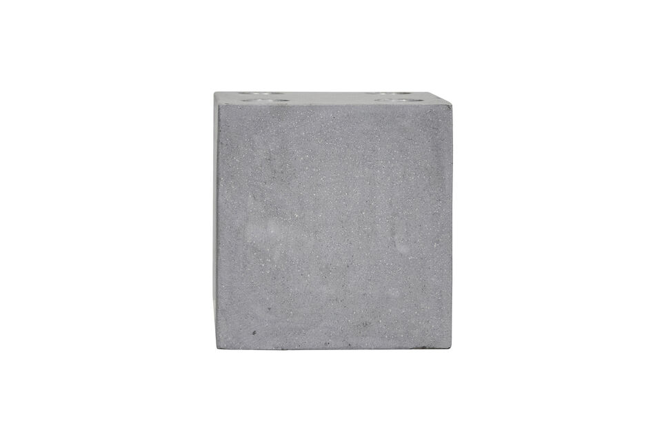 Bougeoir 20 cm Polystone Gris HDMarb House Doctor