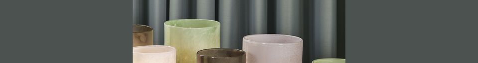 Mise en avant matière Bougeoir en verre marron Akin