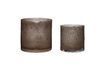 Miniature Bougeoir en verre marron Akin 1