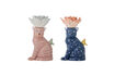 Miniature Bougeoir lot de 2 en grès multicolore Eri 1