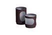 Miniature Bougeoirs Lot de 2 Métal et Verre Marron Tavo 1