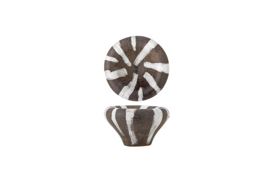 Bowl D23 cm Brown Stoneware Ladris Clipped