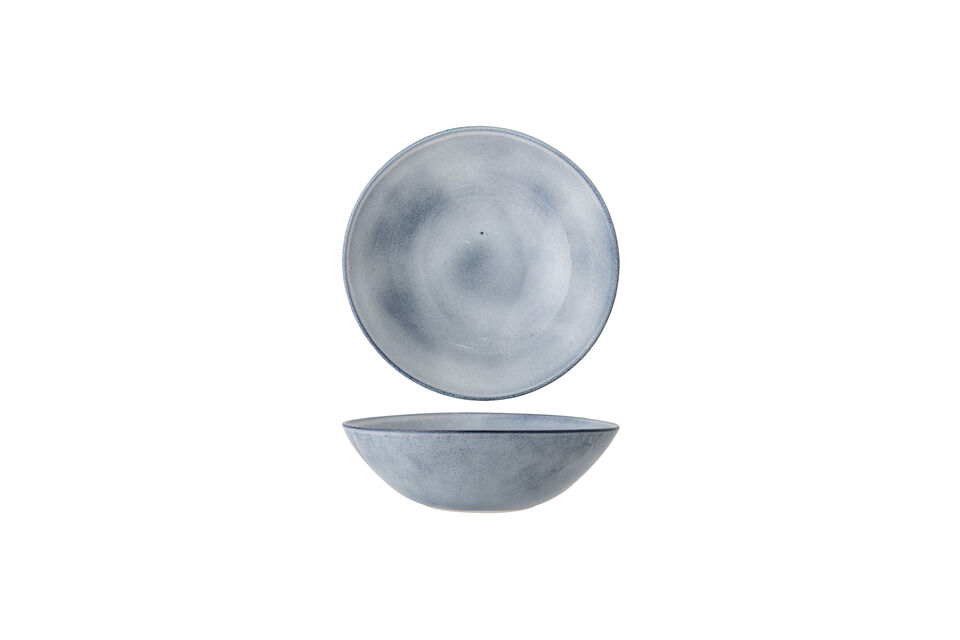 Bowl D32xH10 cm in blue stoneware Sandrine Bloomingville