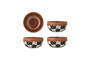 Miniature Bowl Ø14 cm Multicolor Stoneware (Set of 4) Check Clipped