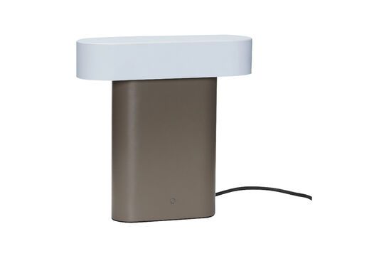 Braune Metall-Tischlampe Sleek