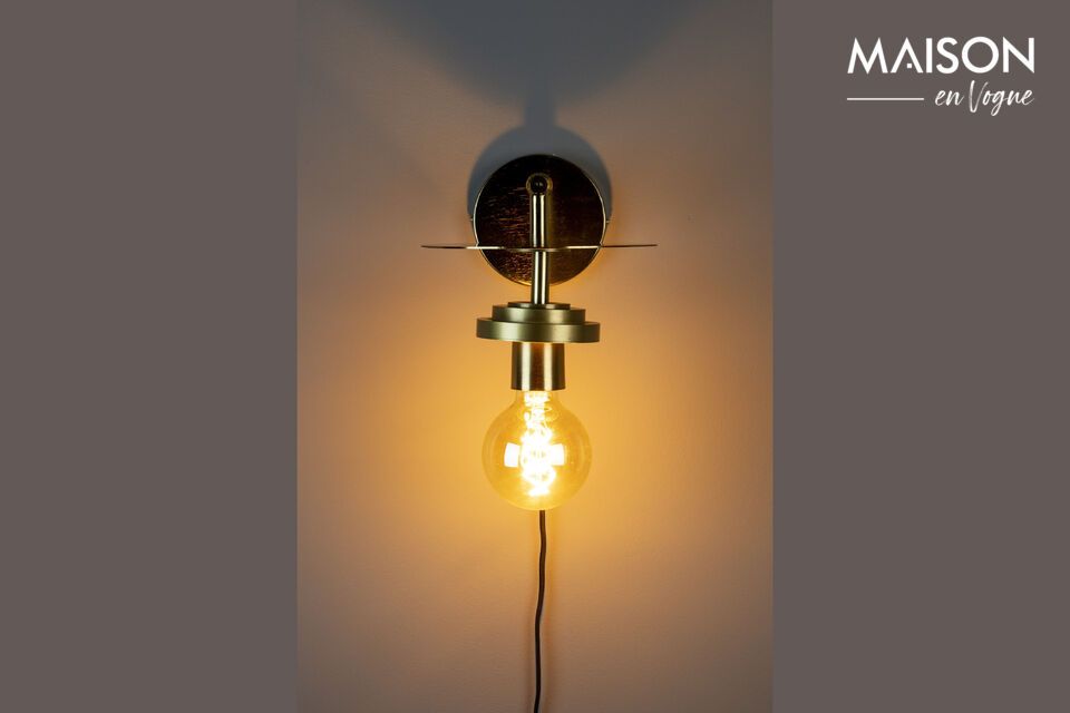 Add a touch of elegant bronze with our iron wall sconce.