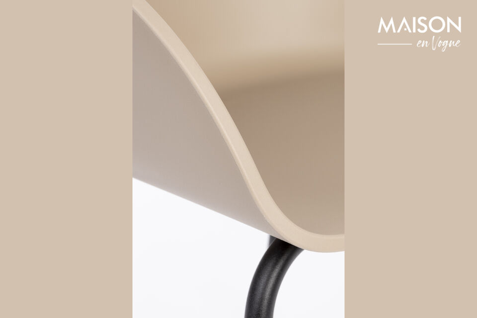 Brown and black plastic armchair Void - 8
