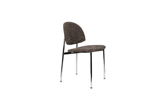 Brown and silver dining chair Sunrise Clipped