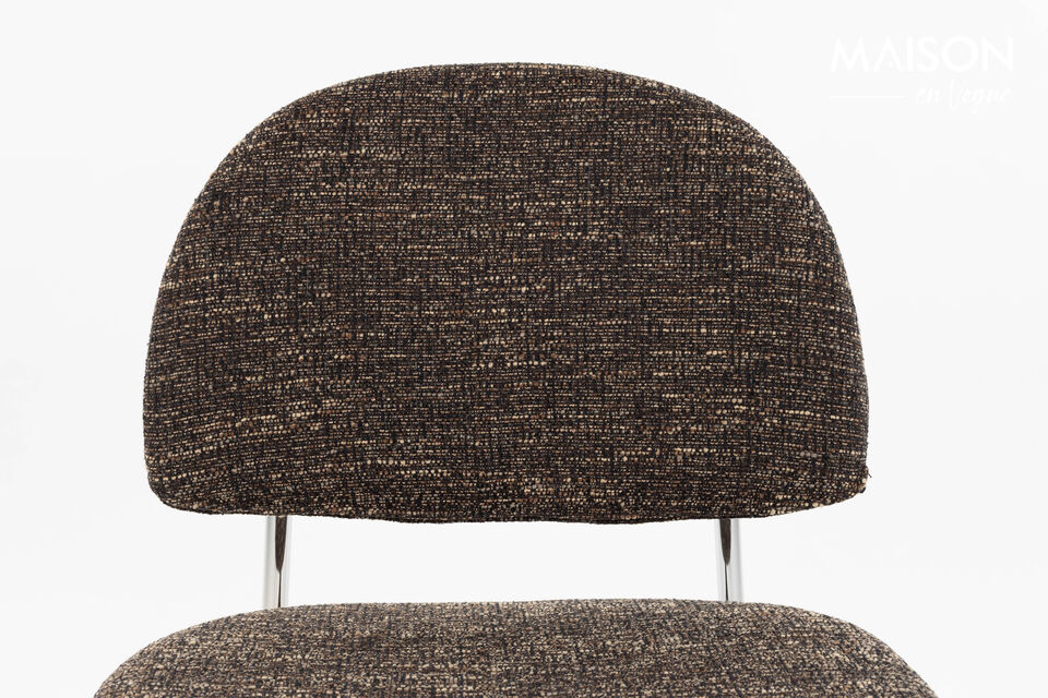 Brown and silver dining chair Sunrise - 7