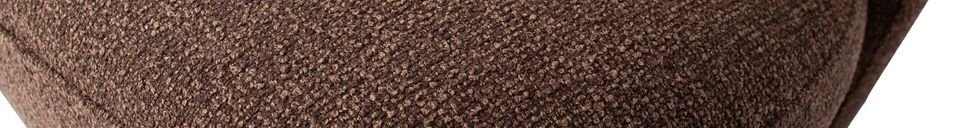 Material Details Brown bouclé fabric armchair Lofty