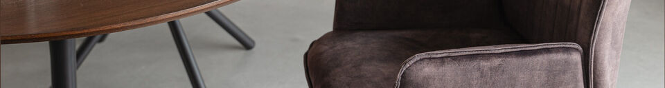 Material Details Brown fabric armchair Jamie