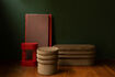 Miniature Brown fabric bench Aditi 1