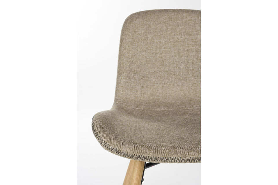 Brown fabric dining chair Lester - 6