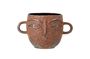 Miniature Brown flower pot in stoneware Lo Clipped