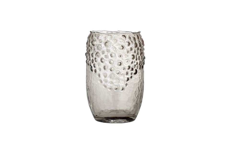 Transparent, it allows you to see through and see the flower, from stem to petals