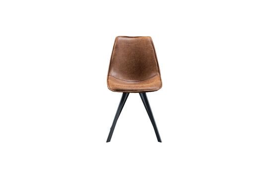Brown leather armchair Swen