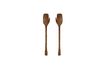 Miniature Brown mango-wood salad servers Zeena 1