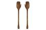 Miniature Brown mango-wood salad servers Zeena Clipped