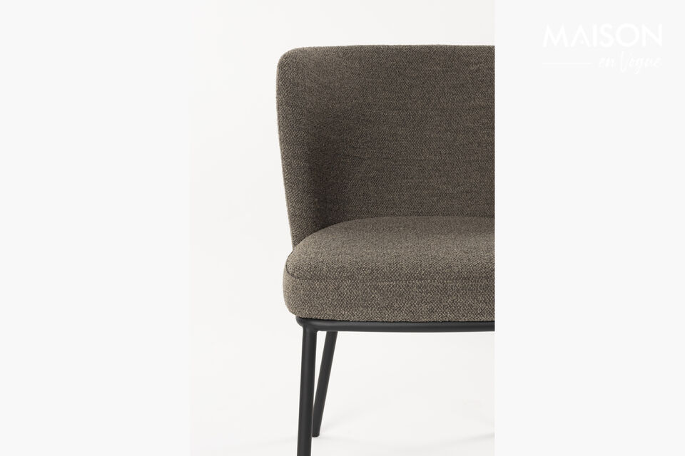  
The chair is built on a sturdy frame