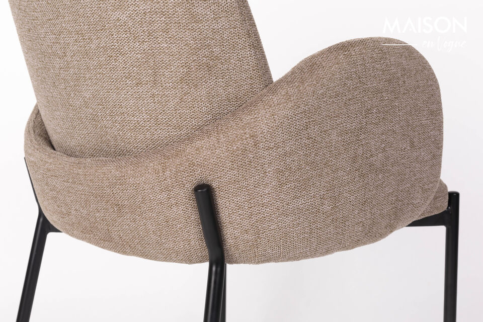Brown metal chair Tjarda - 9