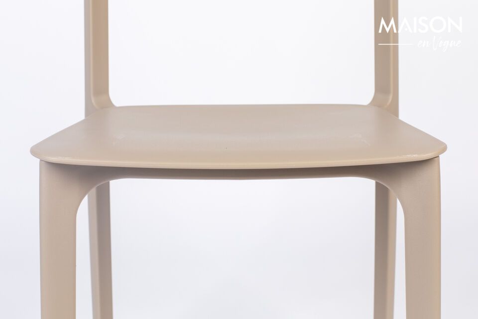 Brown plastic chair Clive - 15