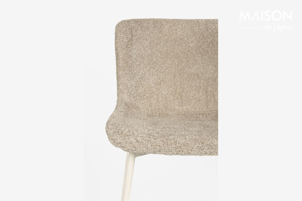 Brown polyester dining chair Marion - 5