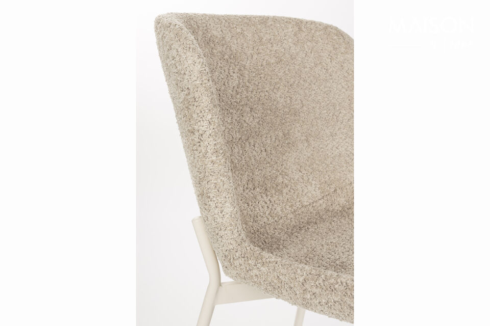 Brown polyester dining chair Marion - 7
