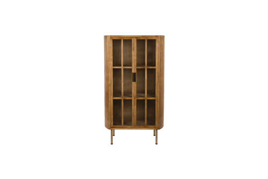 Brown rubberwood cabinet Yaz Clipped
