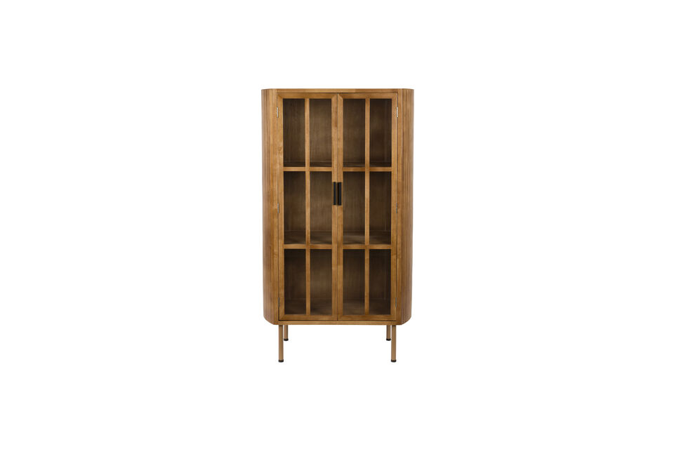 Brown rubberwood cabinet Yaz White Label