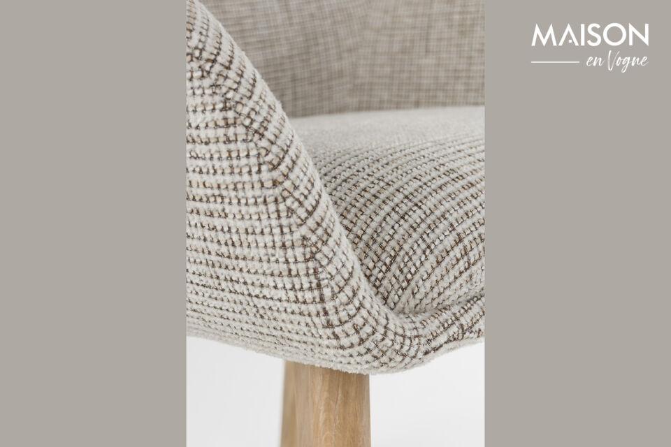 Brown shell dining chair Loua - 10